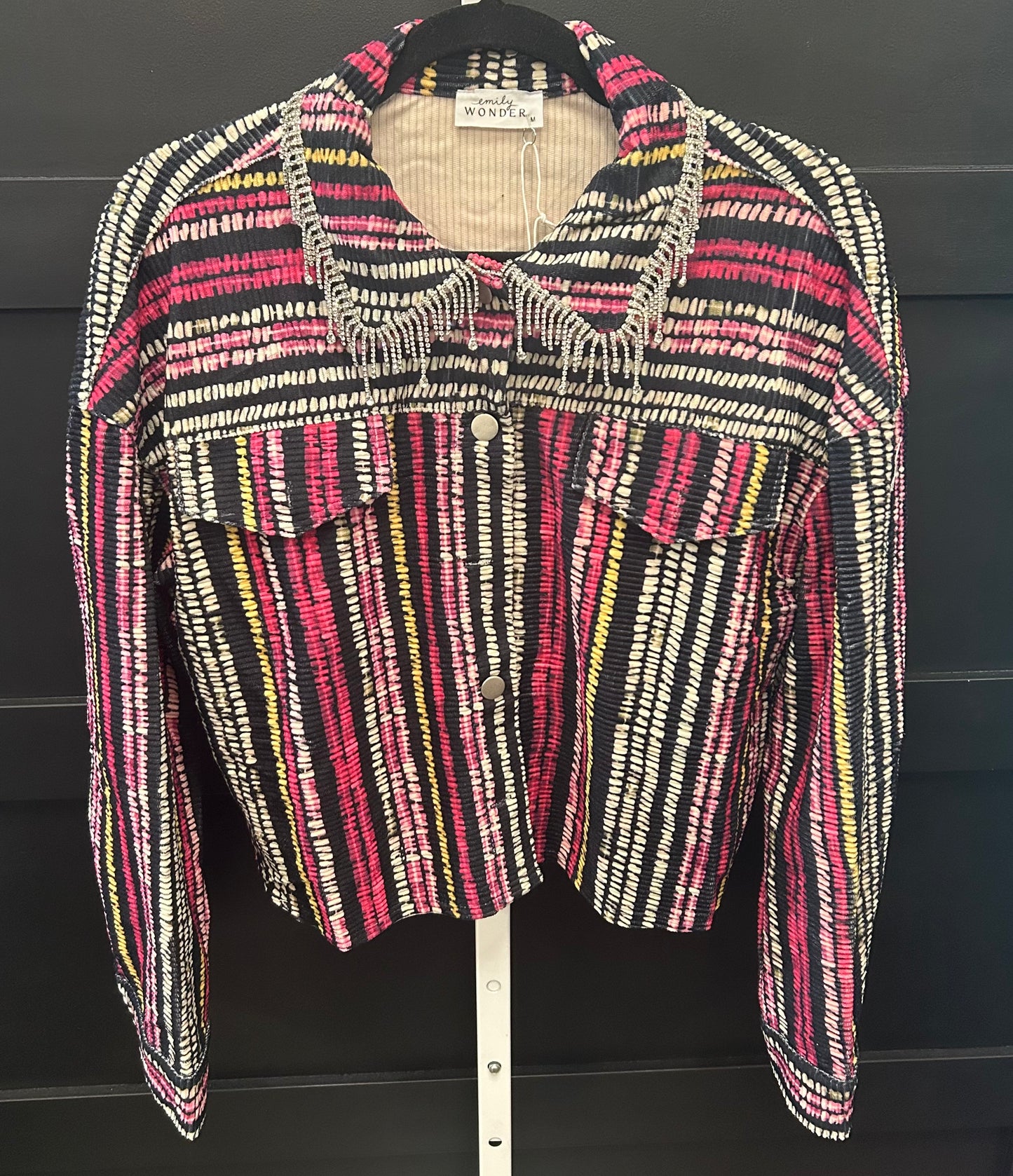 Emily Wonder Pink/Black Rhinestone Jacket