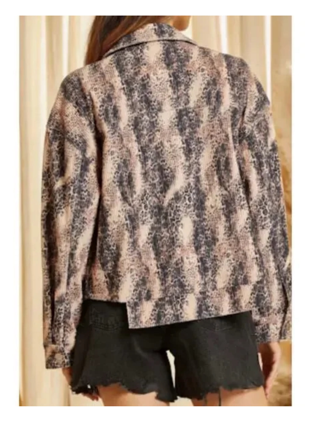 Snake print Corduroy Jacket