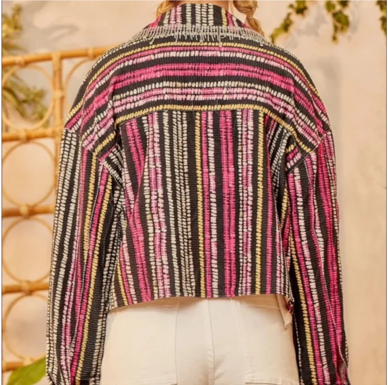 Emily Wonder Pink/Black Rhinestone Jacket