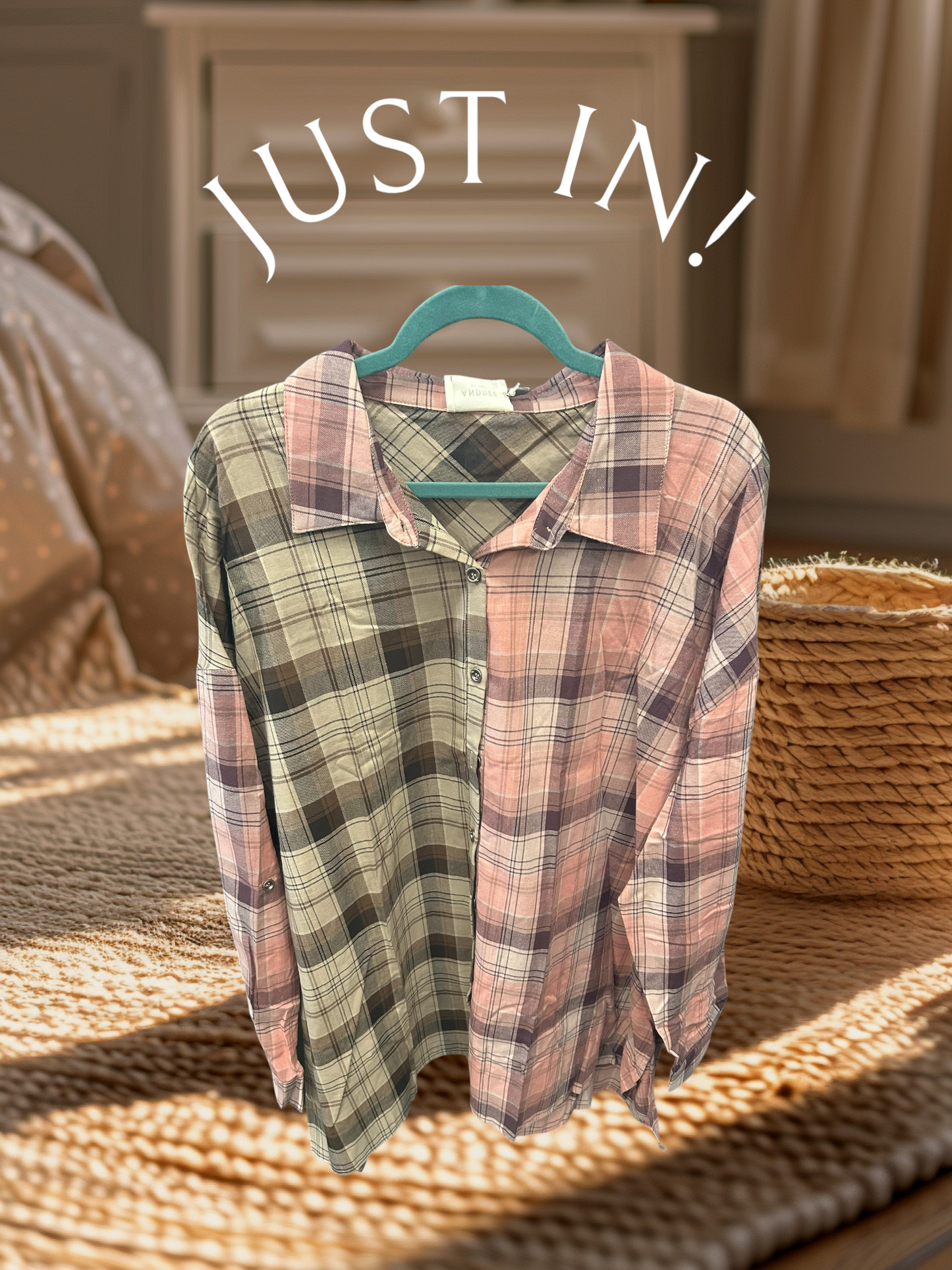 Color block Button Down Tunic