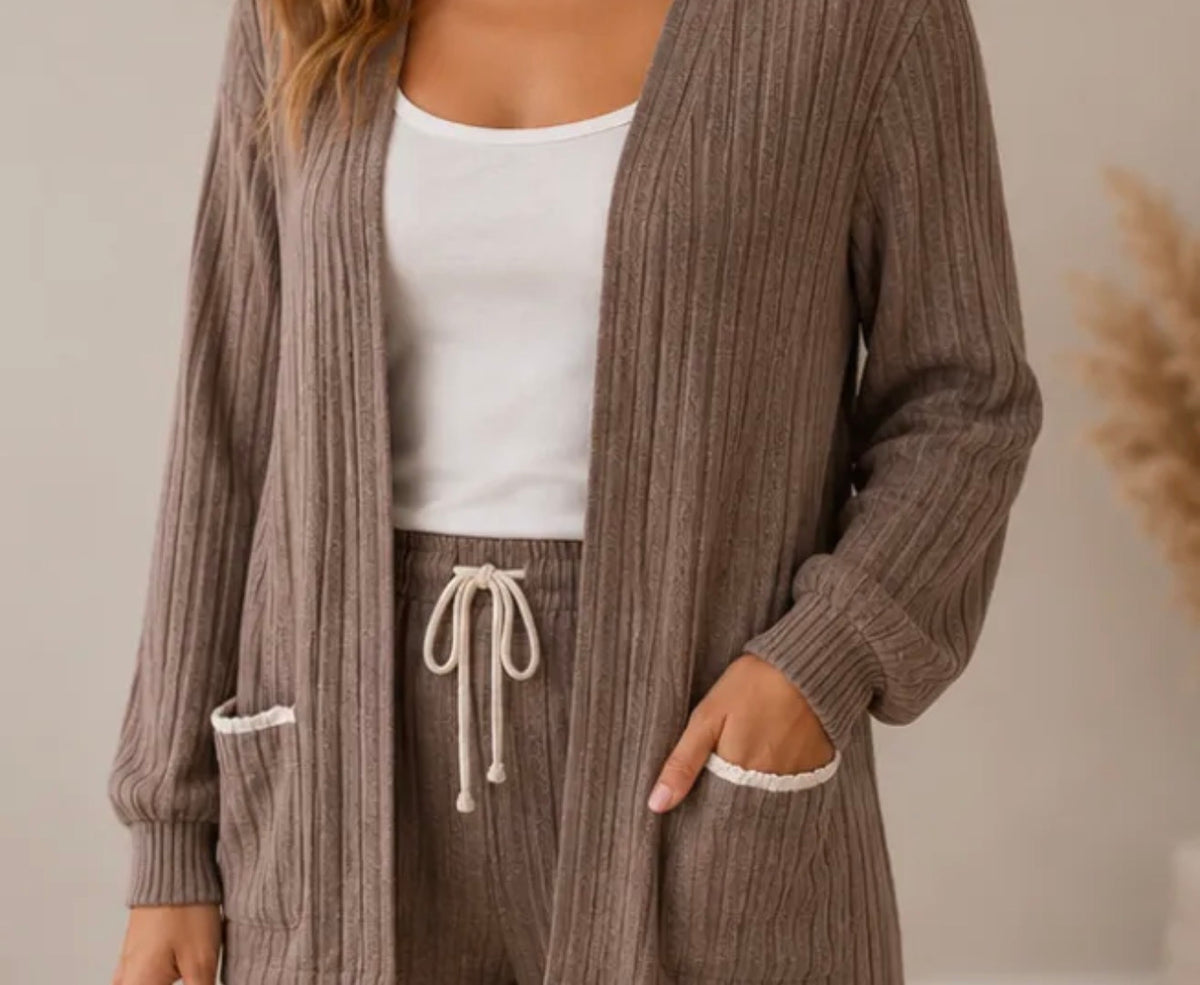 Blu Pepper Sets - Bottom & Cardigan