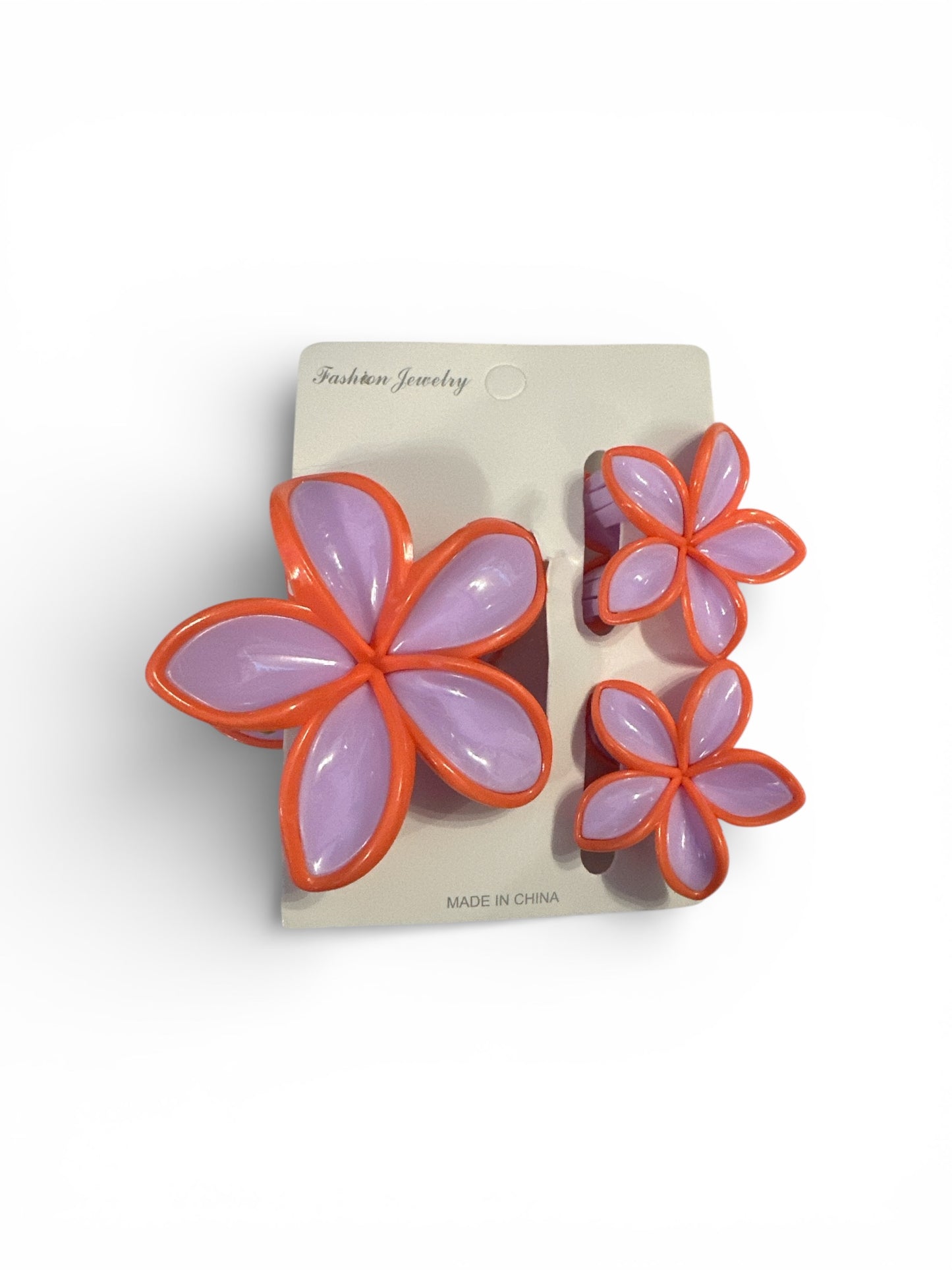 3pc Flower Clips