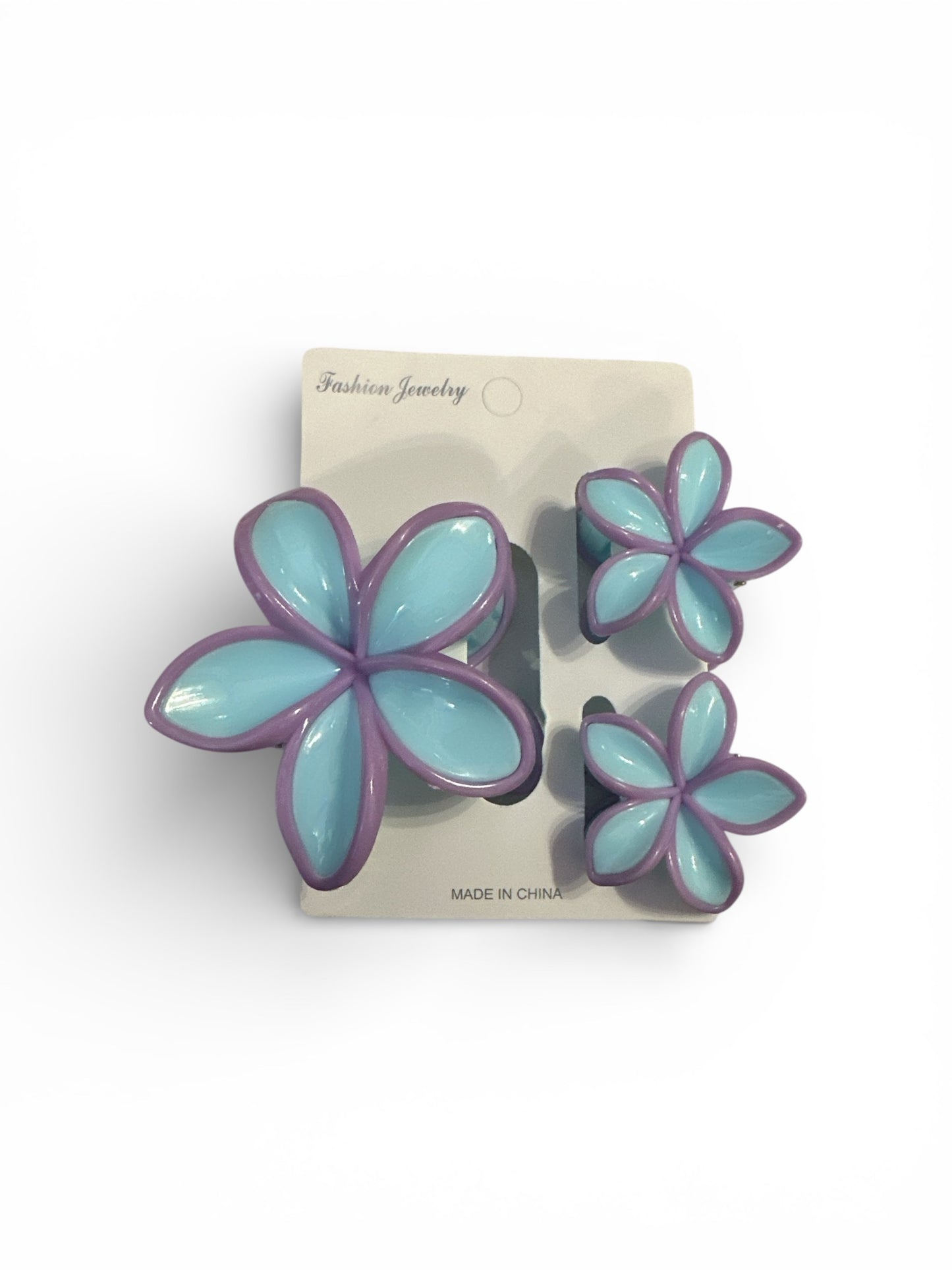 3pc Flower Clips