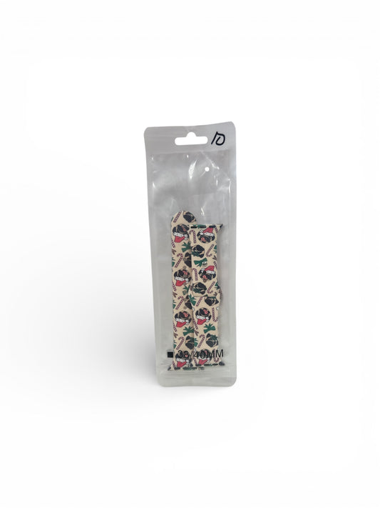 Christmas Pug Silicone Watch Band 38/40mm