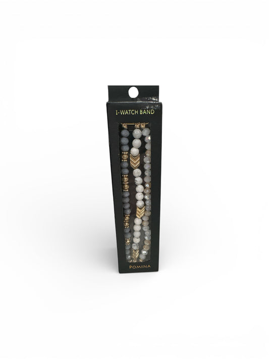 Gray Marble Beaded Watch Band 38mm
