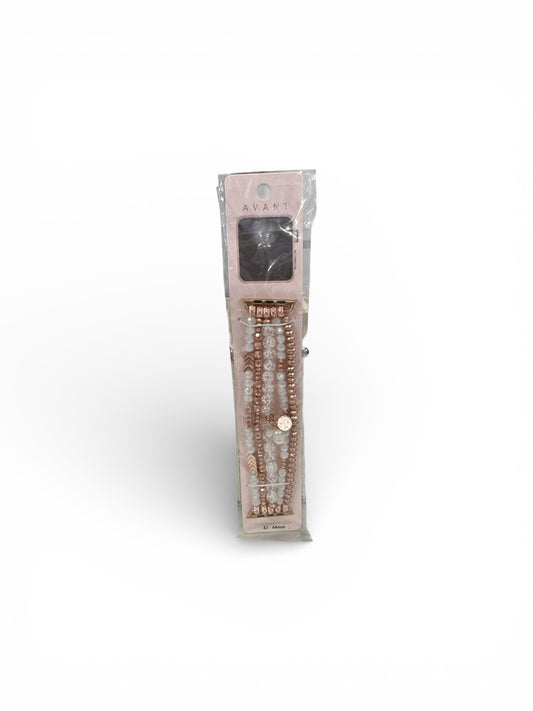 Rose Gold Charm Beaded Watch Band 42/44mm