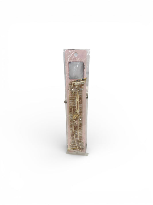 Tan Beaded Wrap Watch Band 38/40mm