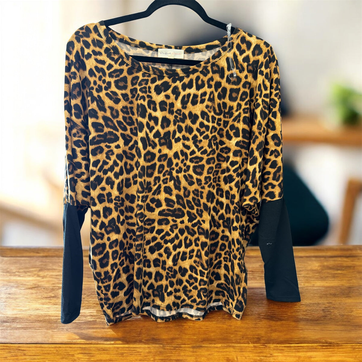 Leopard Dolman Sleeve Top