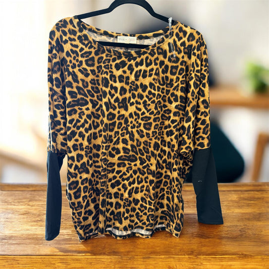 Leopard Dolman Sleeve Top