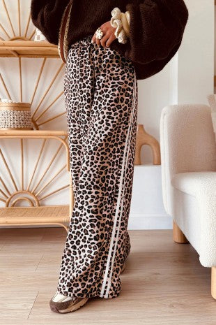 Leopard Wide Leg Pants