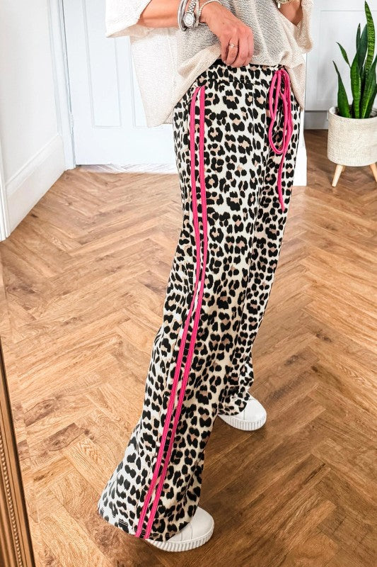 Leopard Wide Leg Pants