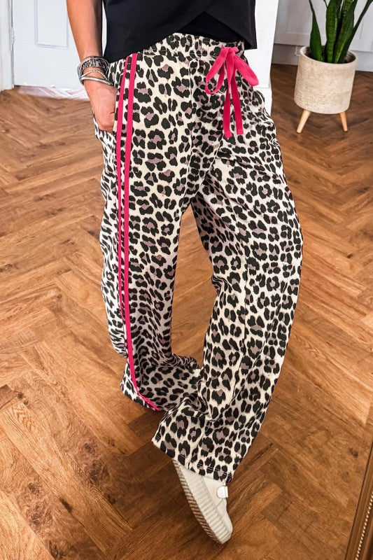 Leopard Wide Leg Pants