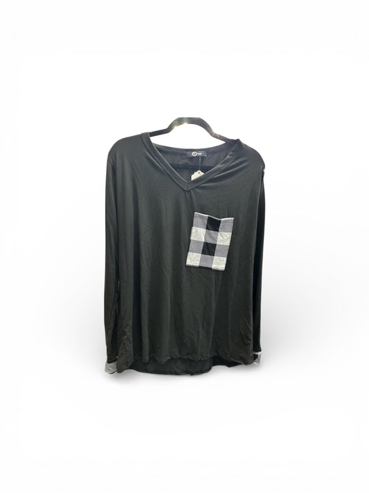 Black Checker Pocket Top