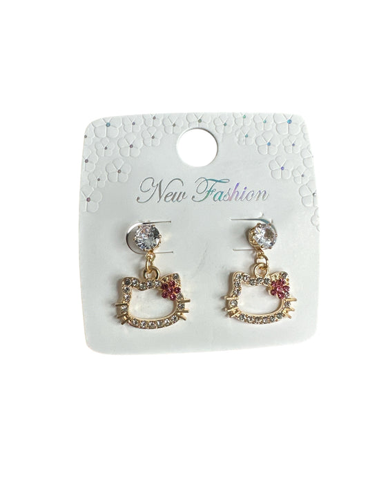 HelloKitty Rhinestone Earrings