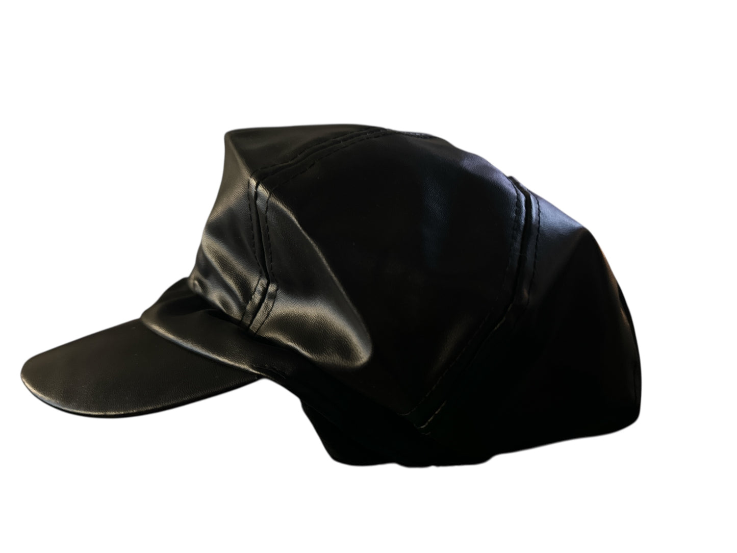 Leather Newsboy Hat
