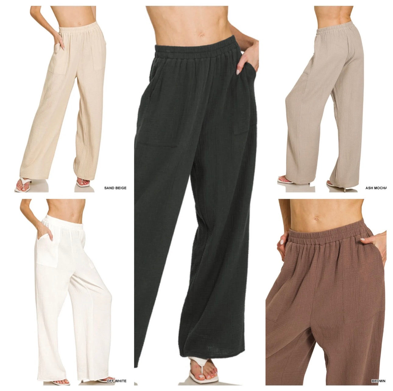 GAUZE CREPE PANTS ZENANA