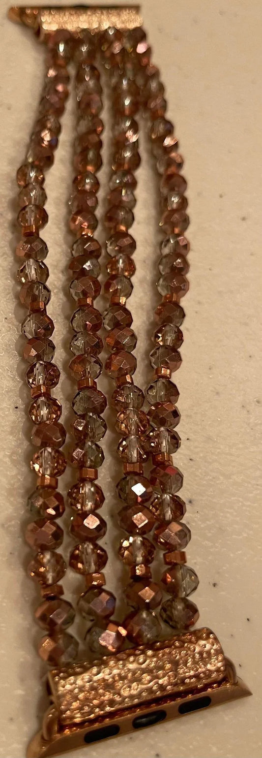 Beaded Rose Gold Watchband