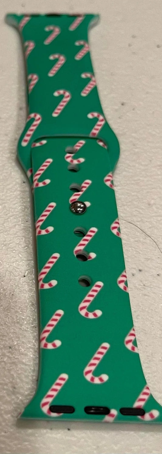 Green Candy Canes Watchband 38-40mm