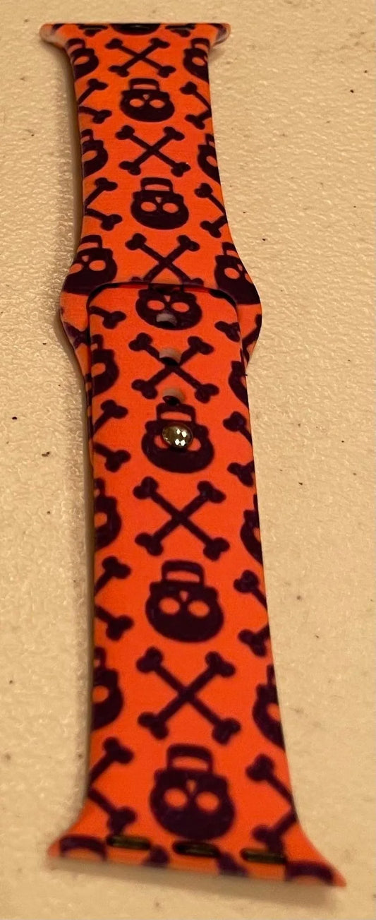 Orange Skull Watchband - 38/40mm