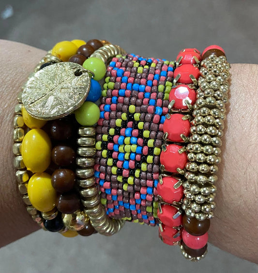 Yellow Multi Urban Stretch Bracelet