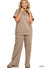 ZENANA SCUBA HIGH NECK HALF ZIP TOP & PANTS SET