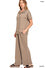 ZENANA SCUBA HIGH NECK HALF ZIP TOP & PANTS SET