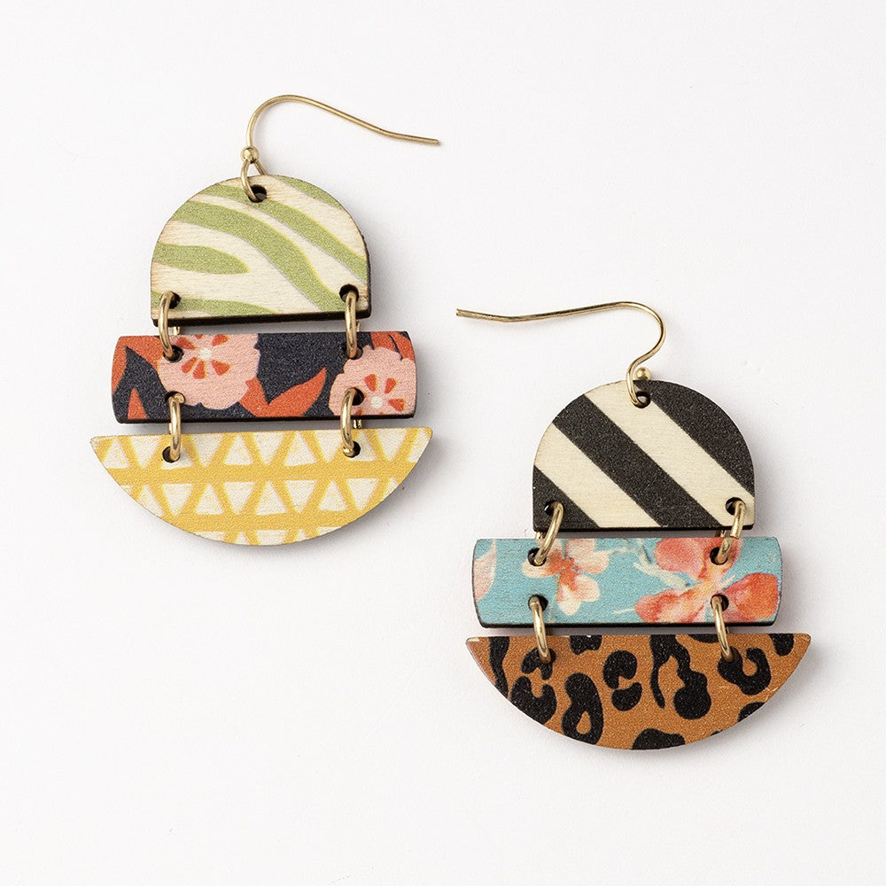 Reversible Wood Earrings
