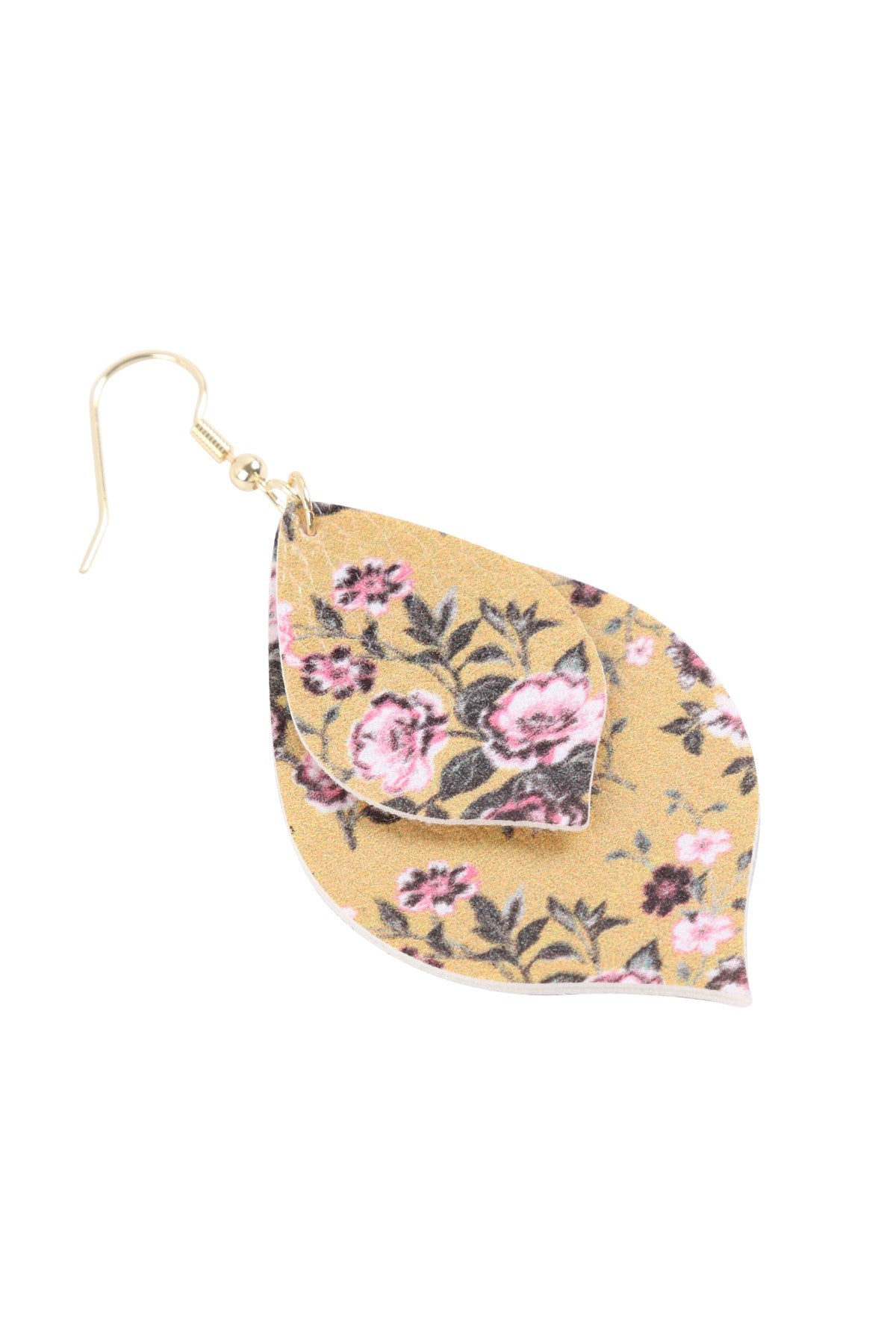 TWO FLORAL MARQUISE DROP EARRINGS