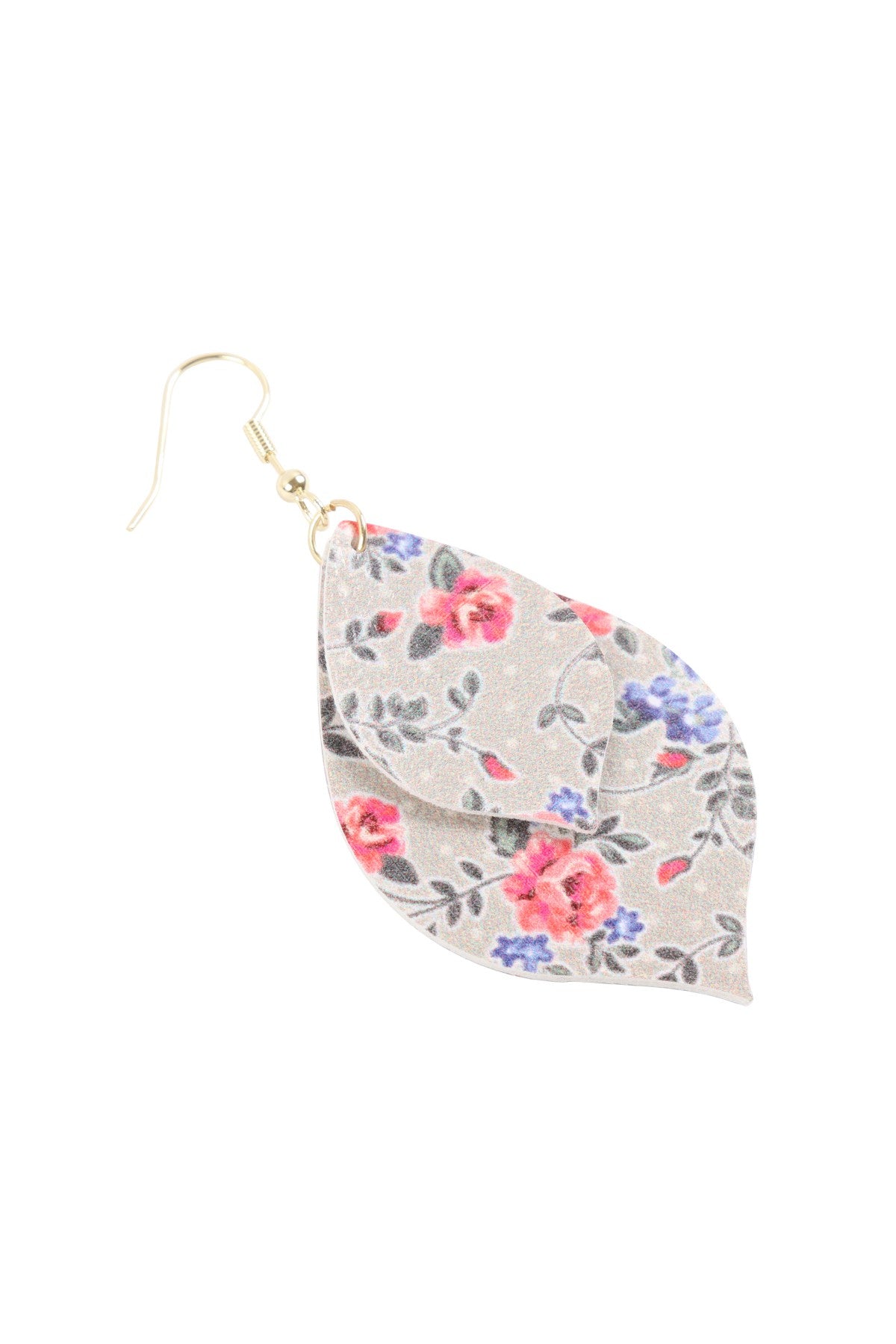 TWO FLORAL MARQUISE DROP EARRINGS