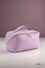 WOVEN VEGAN LEATHER COSMETIC BAG