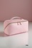 WOVEN VEGAN LEATHER COSMETIC BAG
