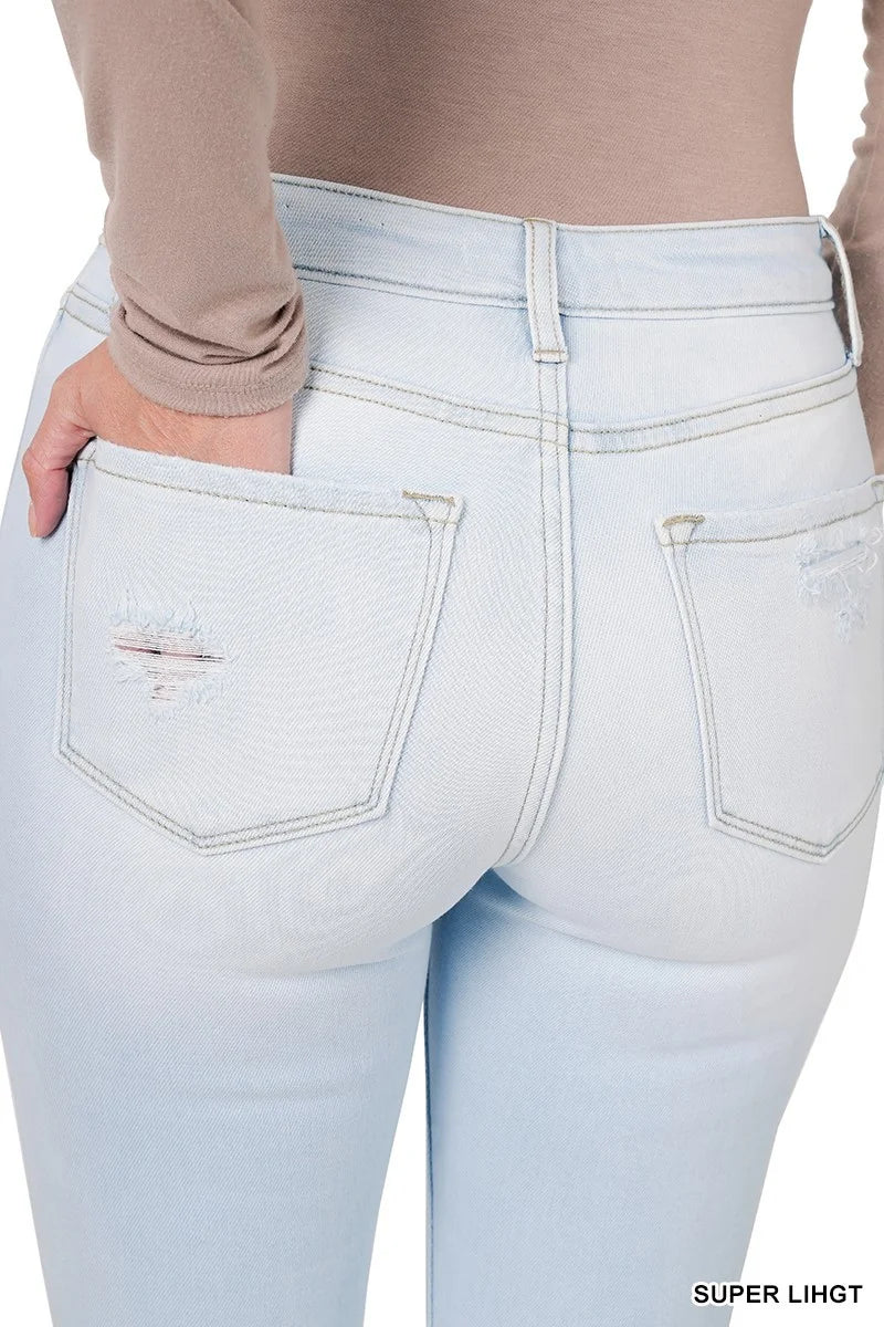 DISTRESSED SKINNY DENIM PANTS - ZJ1001