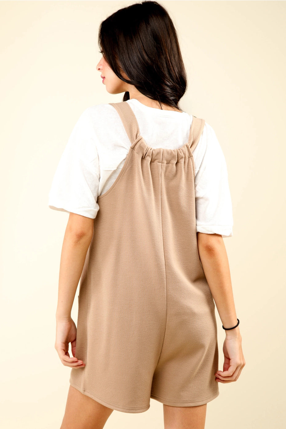 Solid Casual Knit Romper