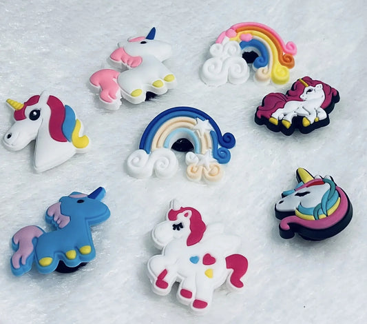 Unicorns & Rainbows Crocs Charms 8pc set