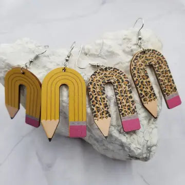 Teacher Wood Earrings