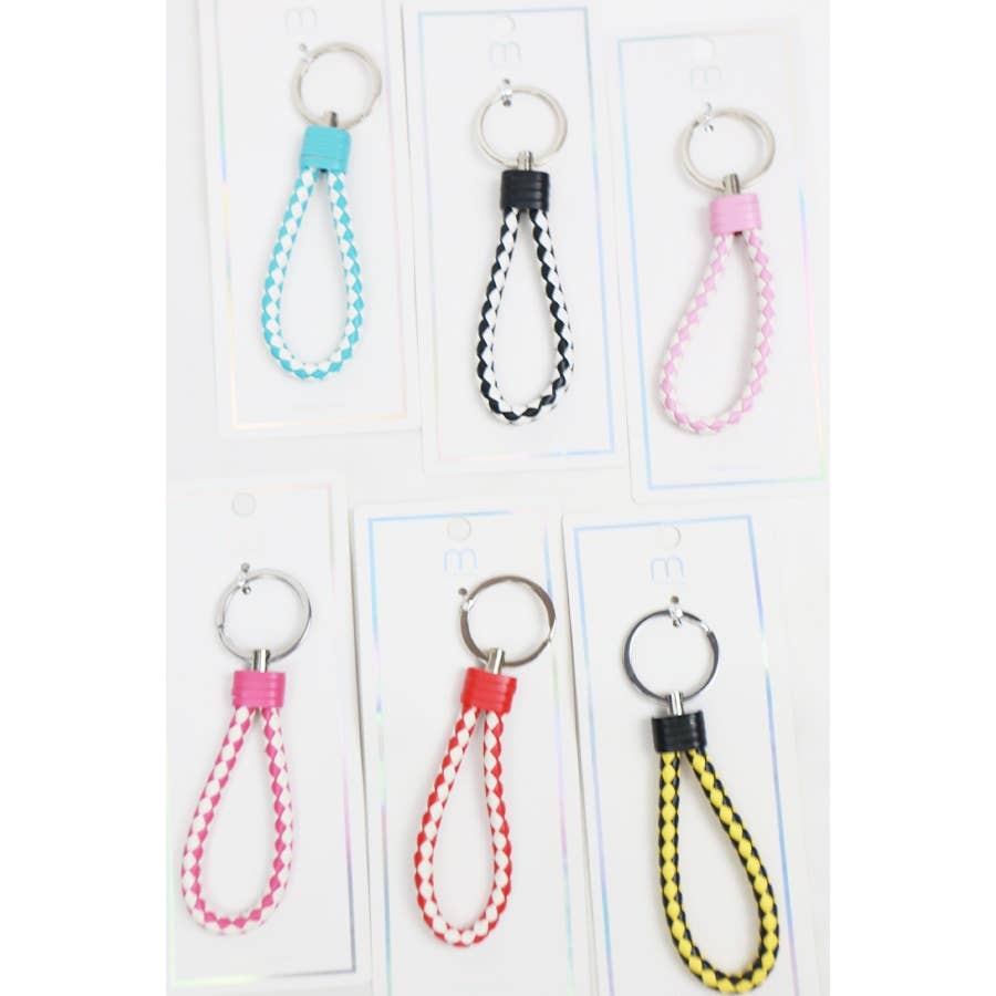 Checker Lanrard Cord Keychain