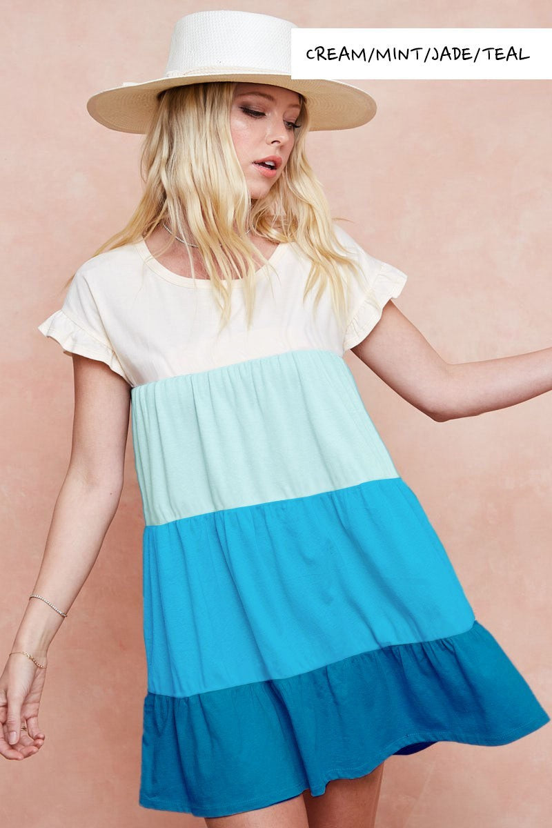 Jersey Color Block Dress