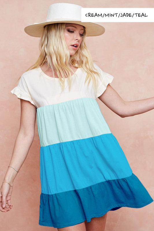 Jersey Color Block Dress