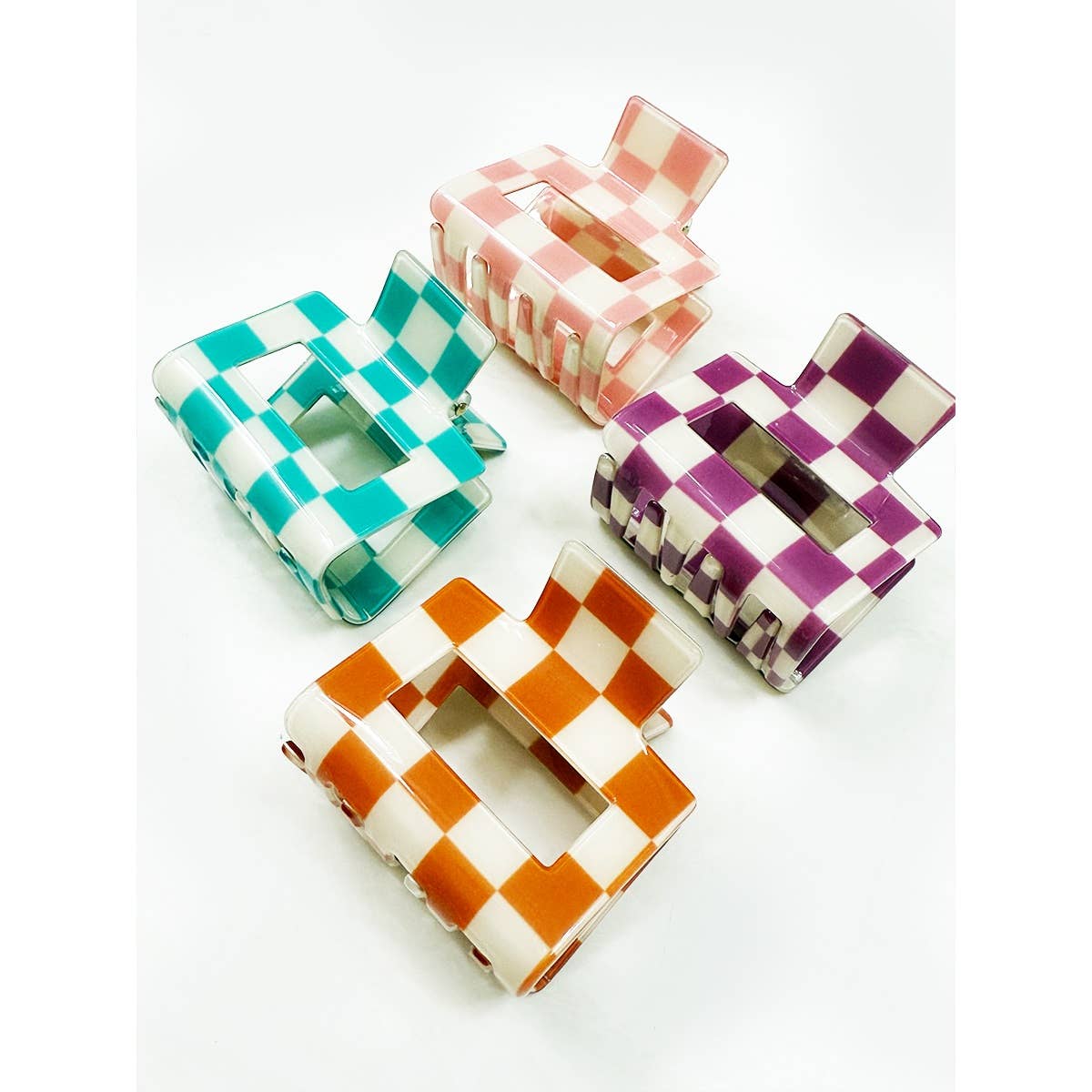 Checkered Hair Claw