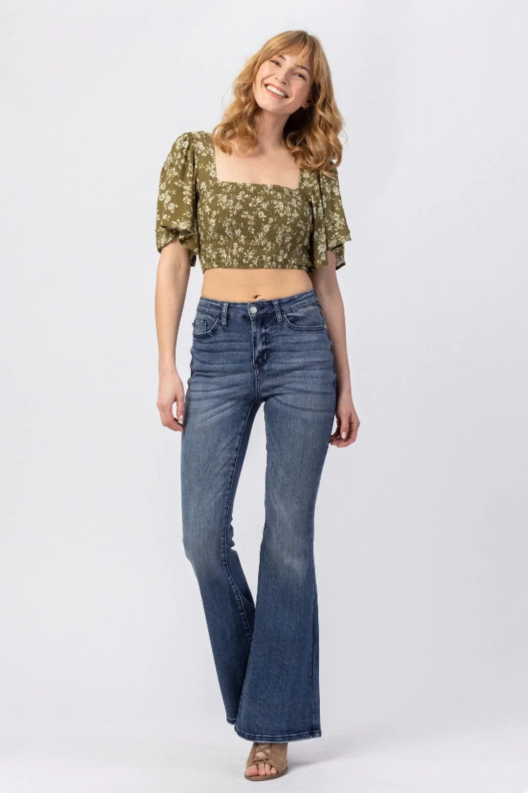 Judy Blue Contrast Trouser Flare - FB8253