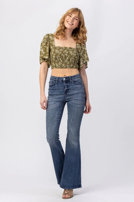 Judy Blue Contrast Trouser Flare - FB8253
