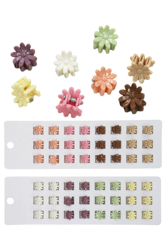 Mini Daisy Pastel Hair Clip - 24pc