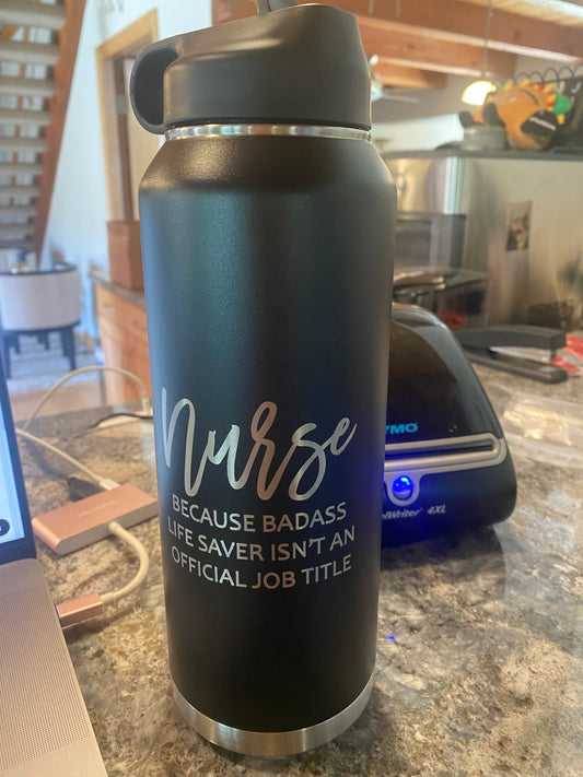 Nurse Badass Water Bottle