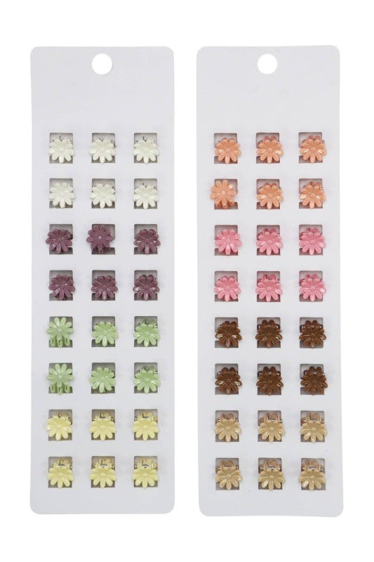 Mini Daisy Pastel Hair Clip - 24pc