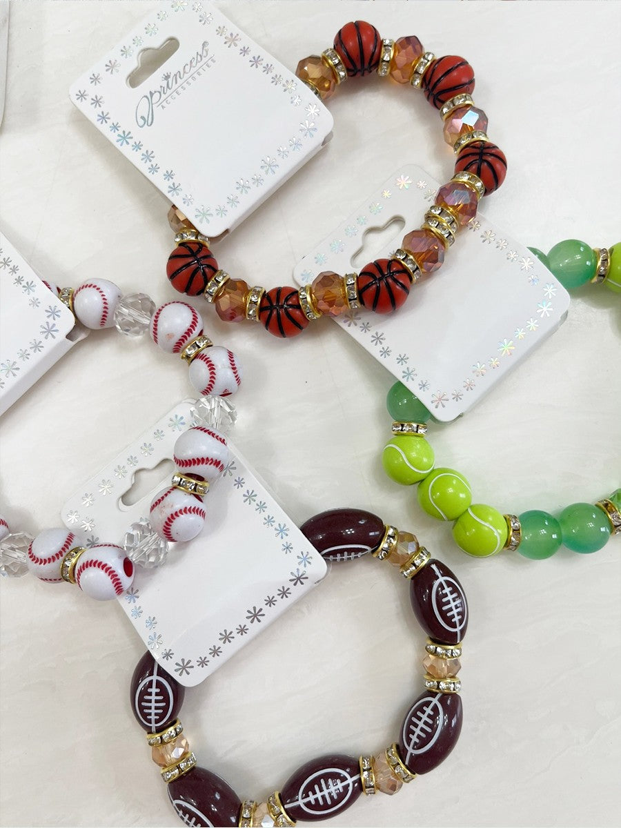 Sports Theme Stretch Bracelet