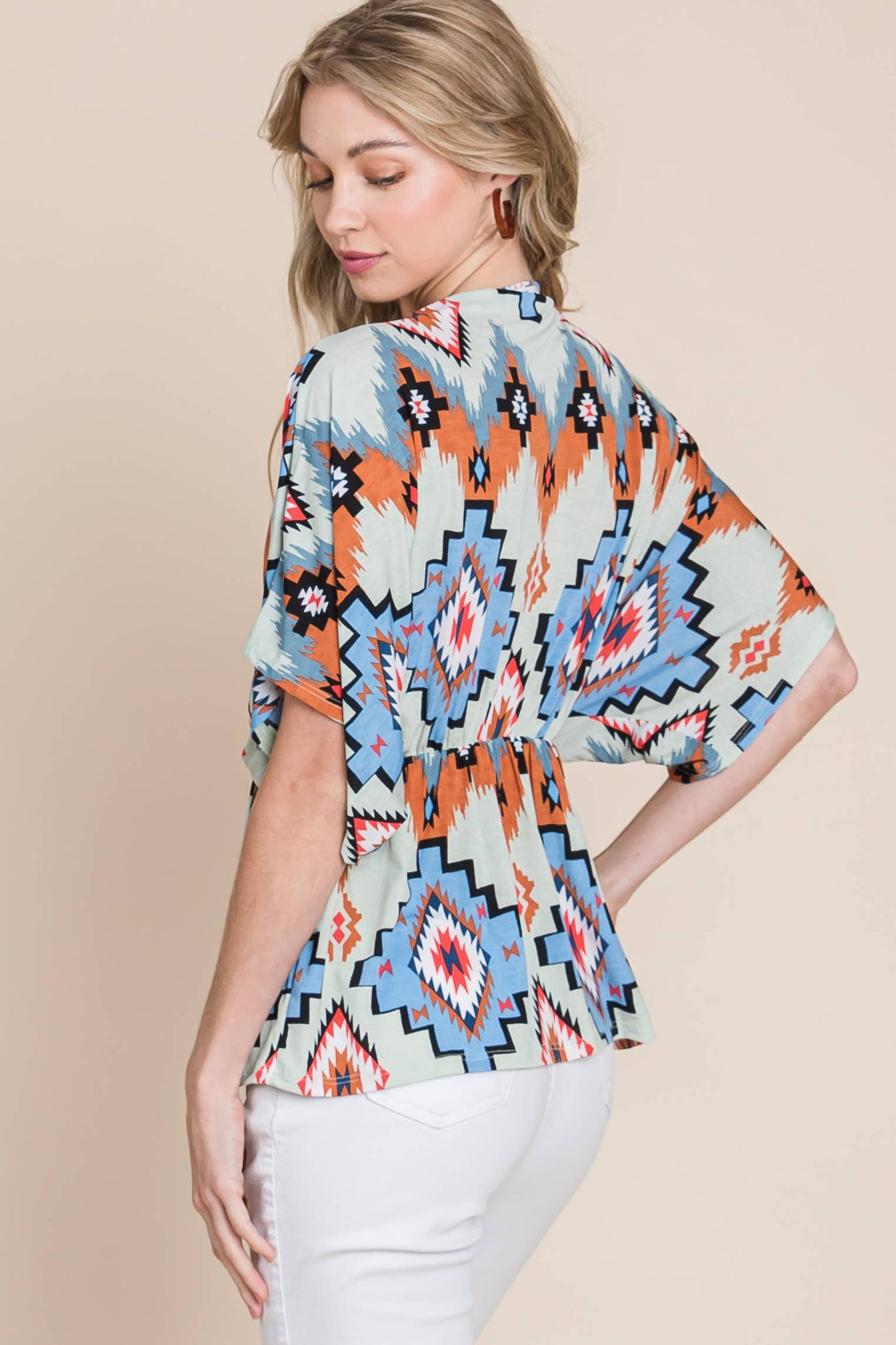 Tribal Multicolor Wrap Top