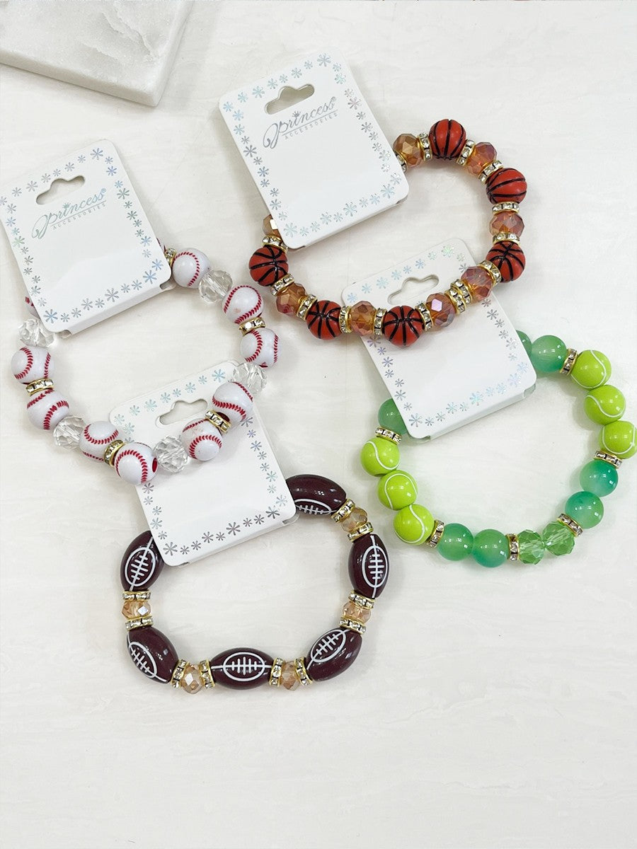 Sports Theme Stretch Bracelet