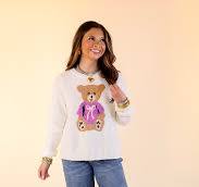 Simply Southern - Cream Teddy Bear Sweater