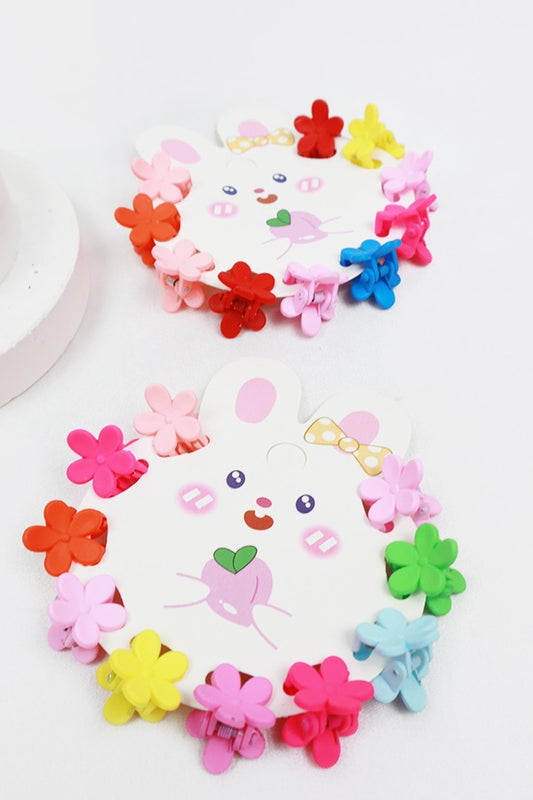 Mini Flower Hair Clip Set