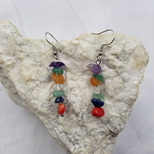 Multicolor Natural Stone Earrings